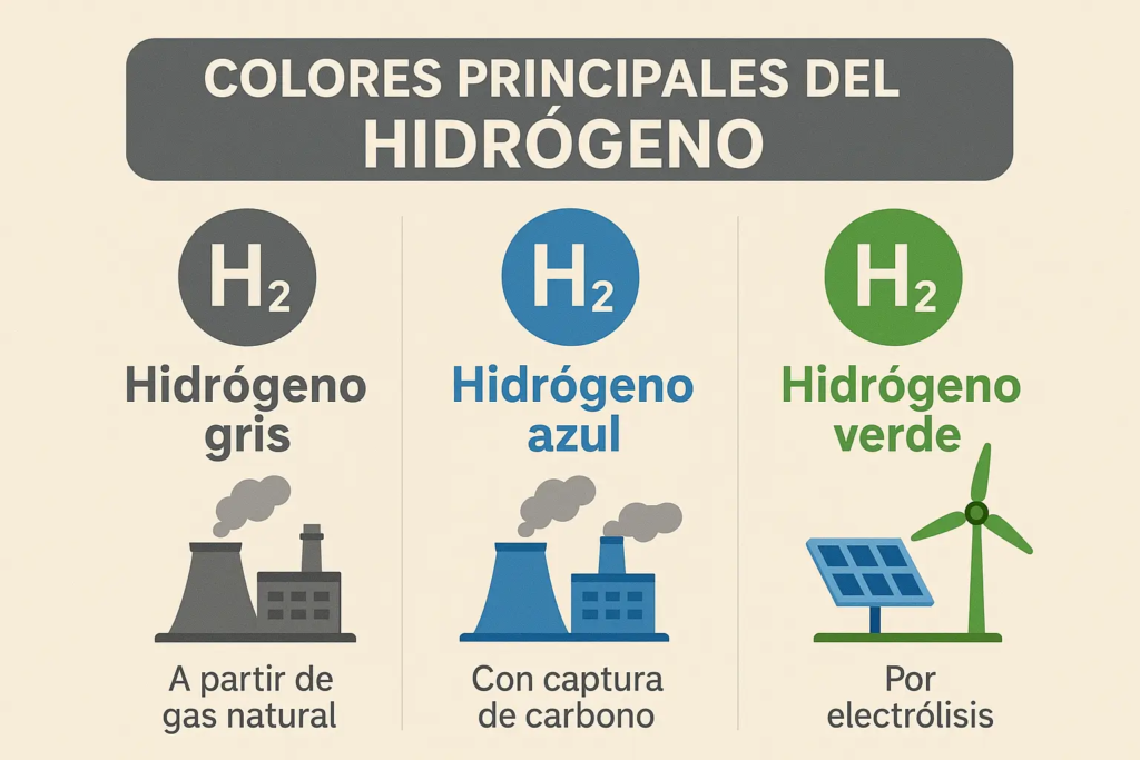 colores del hidrógeno infografía Solo Hay Uno