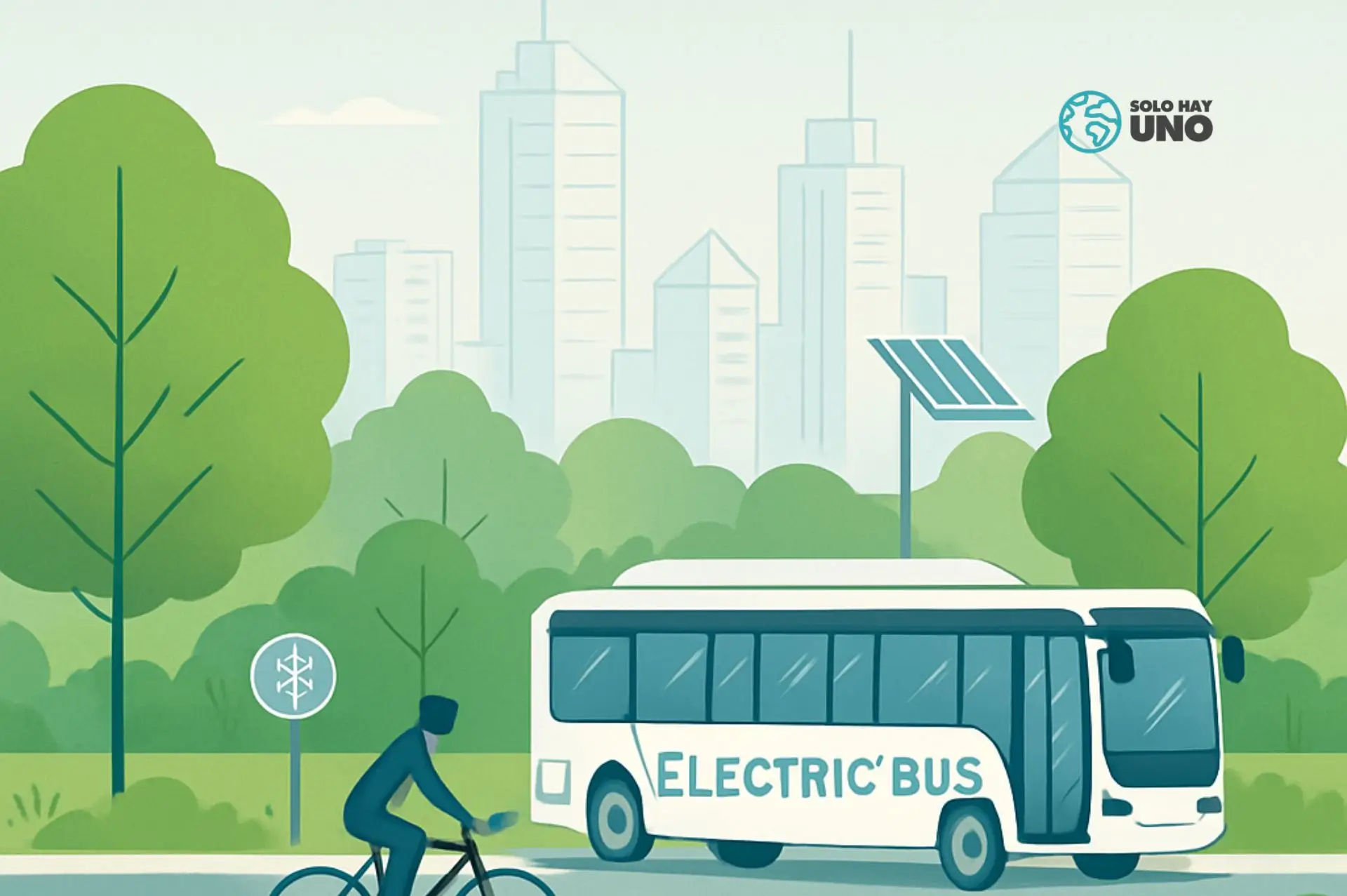 Movilidad sostenible en ciudad para reducir impacto ambiental