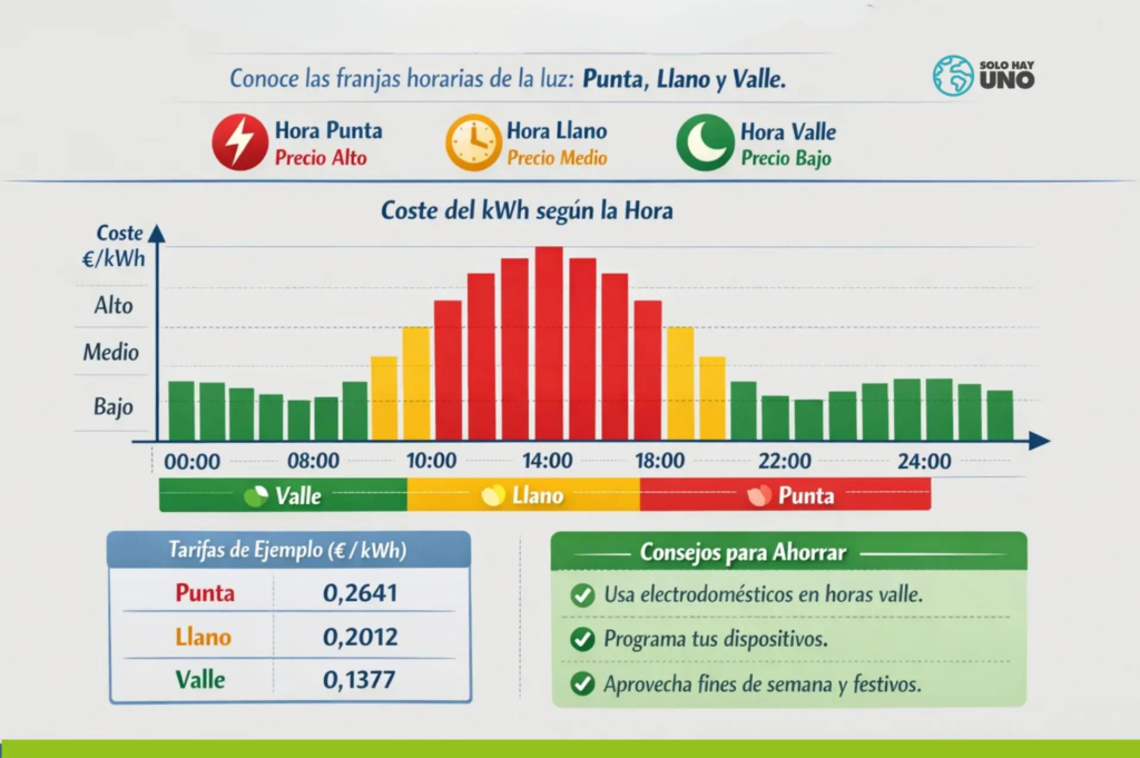 energy sharing franjas horarias tarifas de luz en España
