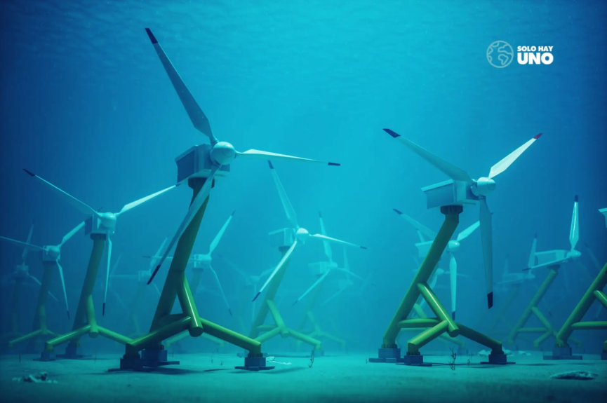 Energía Mareomotriz, la fuerza del mar, turbinas en el lecho marino