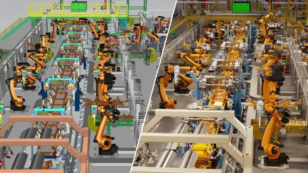 Gemelo digital de Siemens y NVIDIA en dark factory