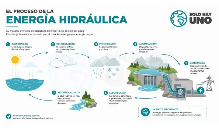 Energía hidráulica, los pantanos se ponen las pilas Sostenibilidad - Solo Hay Uno Energía hidráulica, el ciclo de obtención de energía