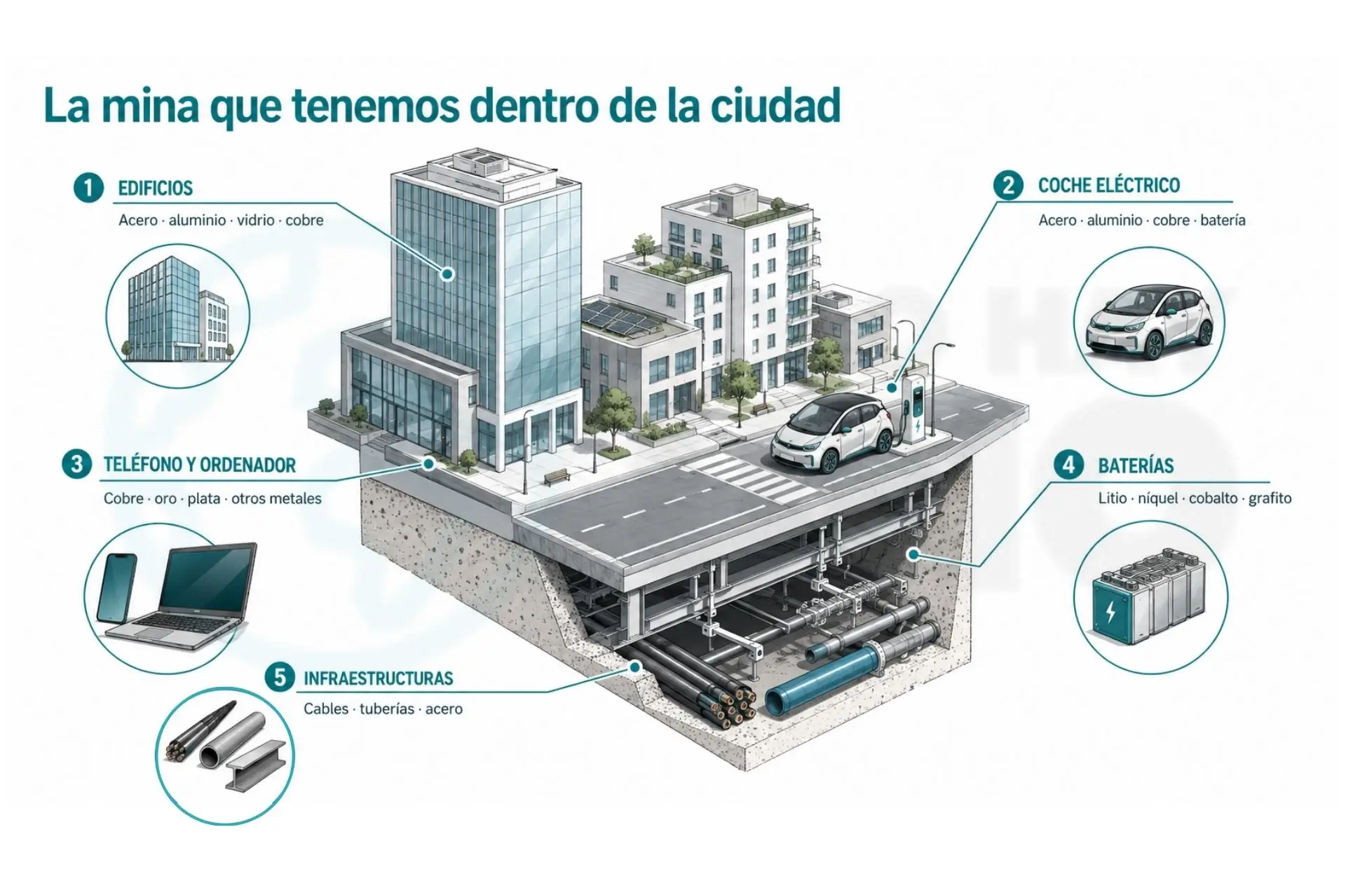 Minería urbana los materiales que encontramos en las ciudades