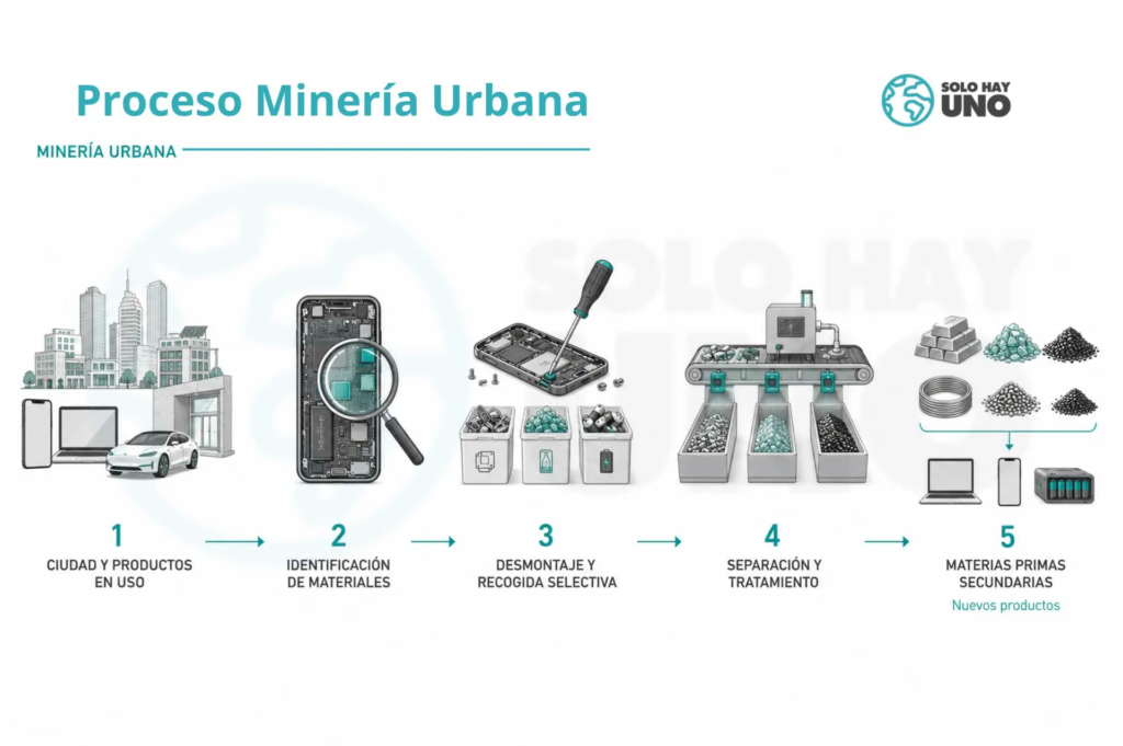 Proceso de la minería urbana