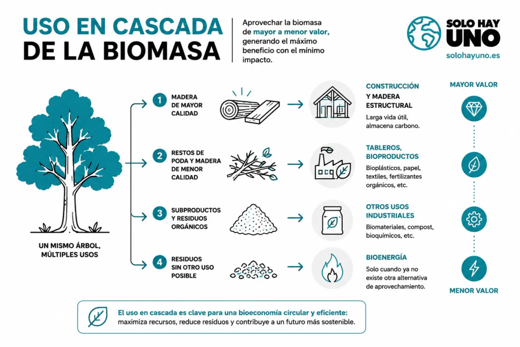 Bioeconomía forestal - Uso en cascada de la biomasa