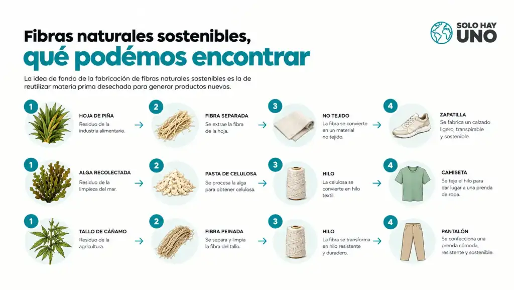 Fibras naturales sostenibles proceso para generar productos