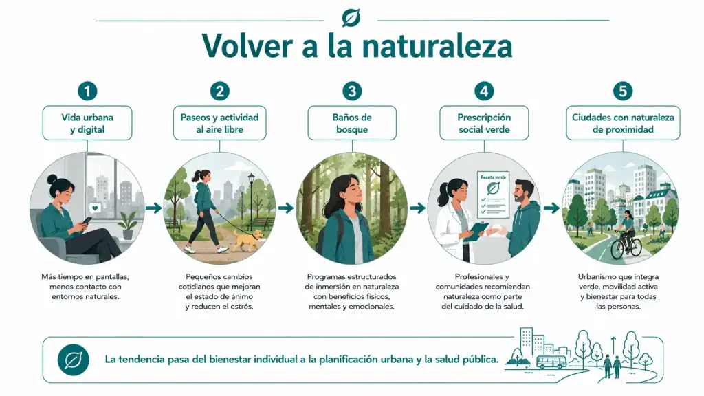Vitamina N volver a la naturaleza se está convirtiendo en tendencia